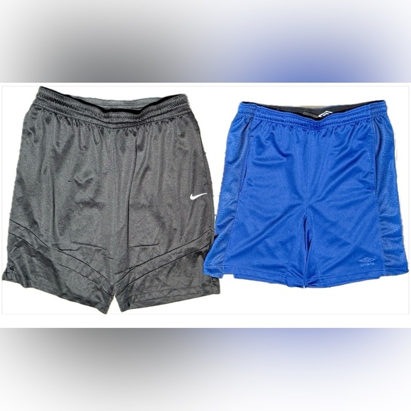 Nike & Umbro Boys’ Athletic Shorts Bundle (L & XL) – Mesh Dri-Fit - Picture 1 of 9